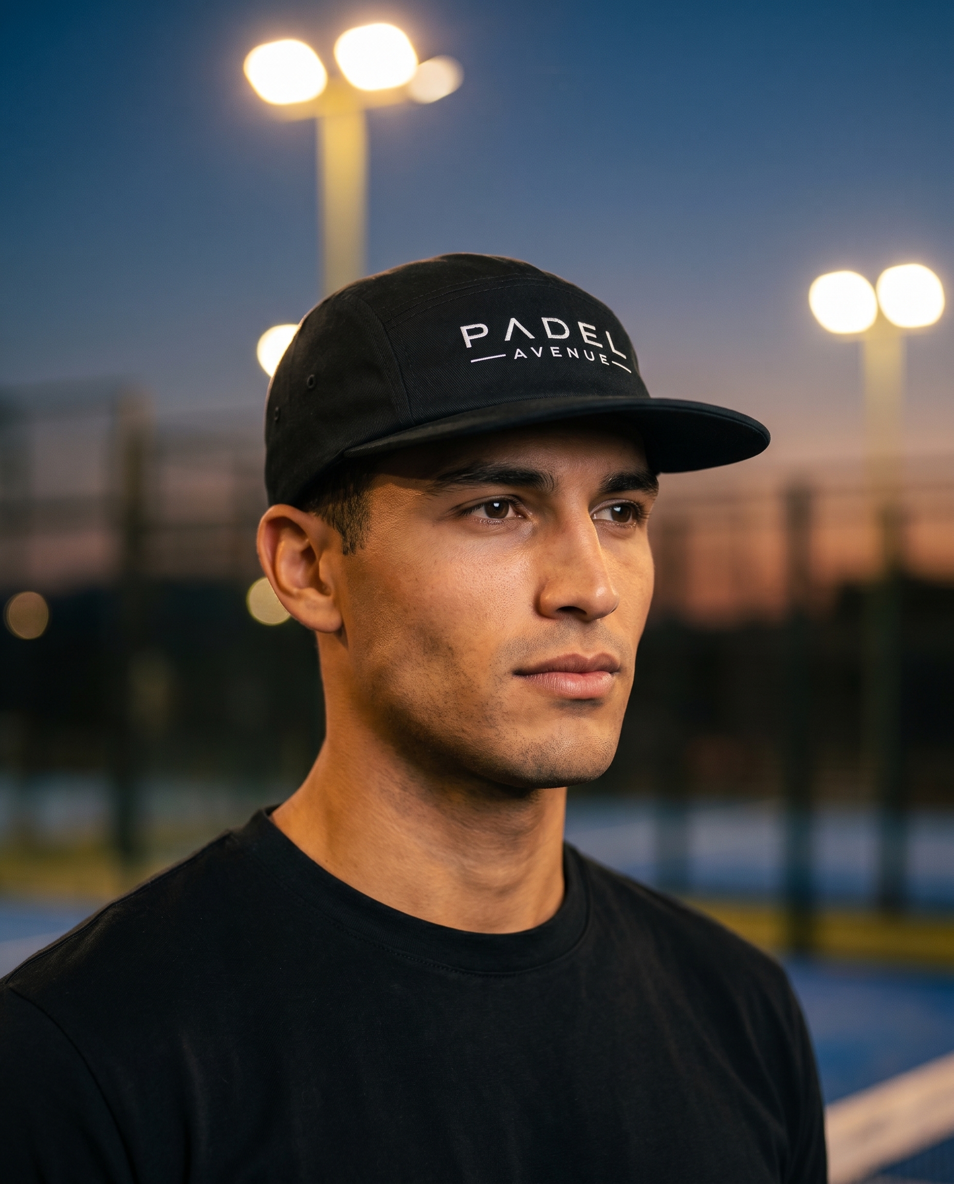 Padel Avenue 5-Panel-Cap auf einem Herren-Model